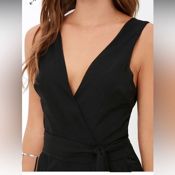 Lulu’s Advanced Degree Black Sleeveless Jumpsuit - Picture 5 of 16